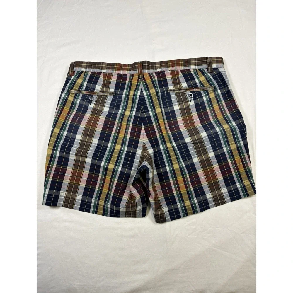 Polo Ralph Lauren India Madras Plaid PGA Shorts Cotton Classic Mens 35 Fast Ship